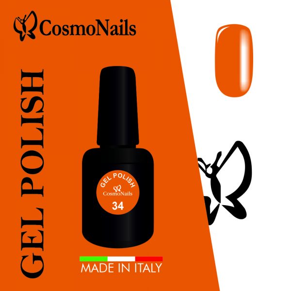 Smalto gel ultra pigmentato 34 Orange – Cosmonails