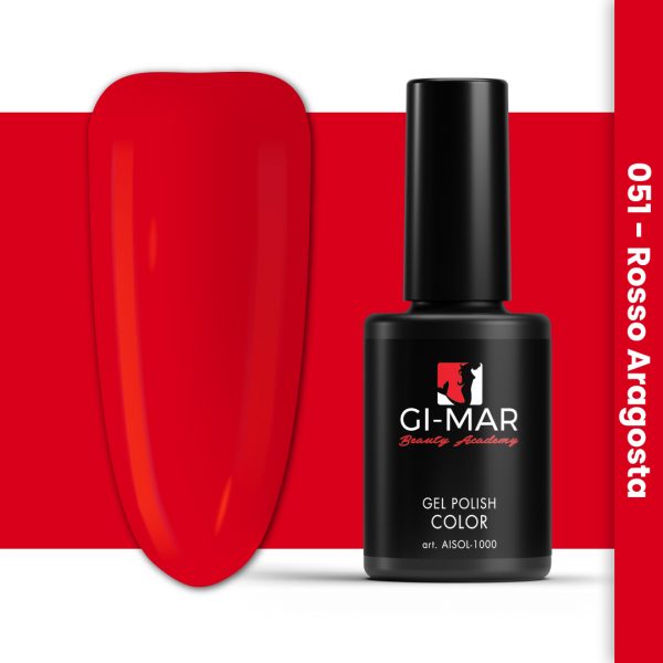 Smalto Gel Semipermanente 051 Rosso Aragosta 11ml