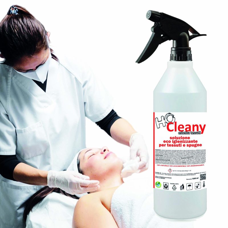3 flaconi da litro di HOCLEANY ESTETICA TESSUTI igienizzante per asciugamani, spugne, camici, accappatoi e abbigliamento estetica professionale