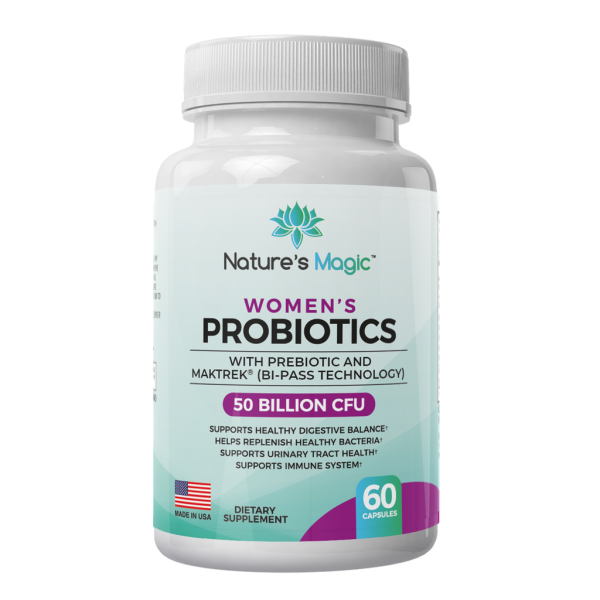 Nature’s Magic Women’s 50 Billion CFU Vegan Blend Probiotic & Prebiotic With Cranberry (A Magic v Steam Product)