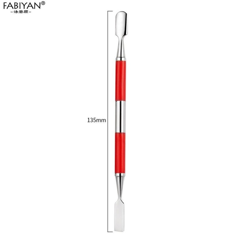 FABIYAN - 20 Pcs Dual-Ended Stainless Steel Nail Art Cuticle Pusher Remover Finger Toe Dead Skin Tips Polish Gel UV Manicure Pedicure Care Tools