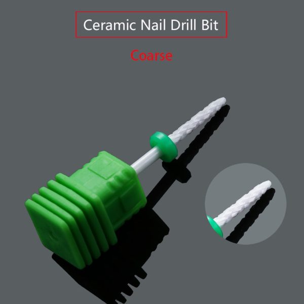 Ceramic Diamond Milling Cutter Nail Drill Rotary Bits for Manicure Burr Cuticle Clean Electric Cutter Drill Bit Accessories