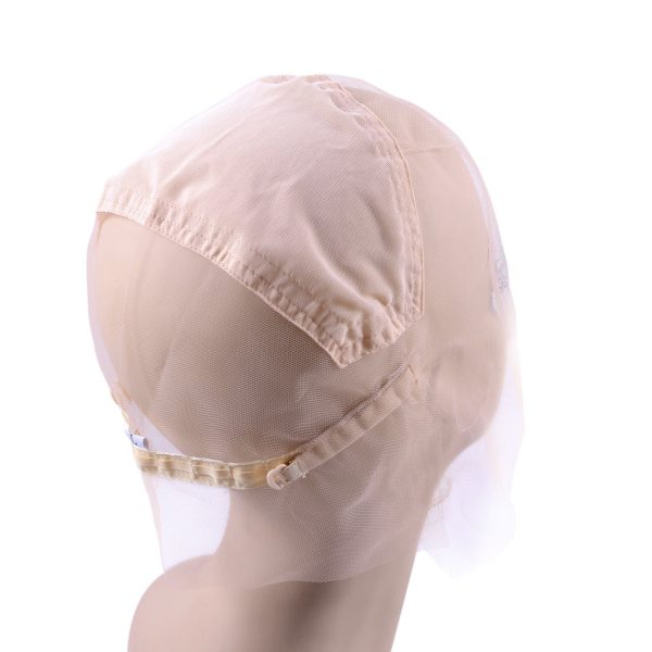 1Pc Full Lace Wig Cap Base for Making Full Hand Made Wigs With Adjustable Straps Glueless Weaving Cap Customize Hairnets