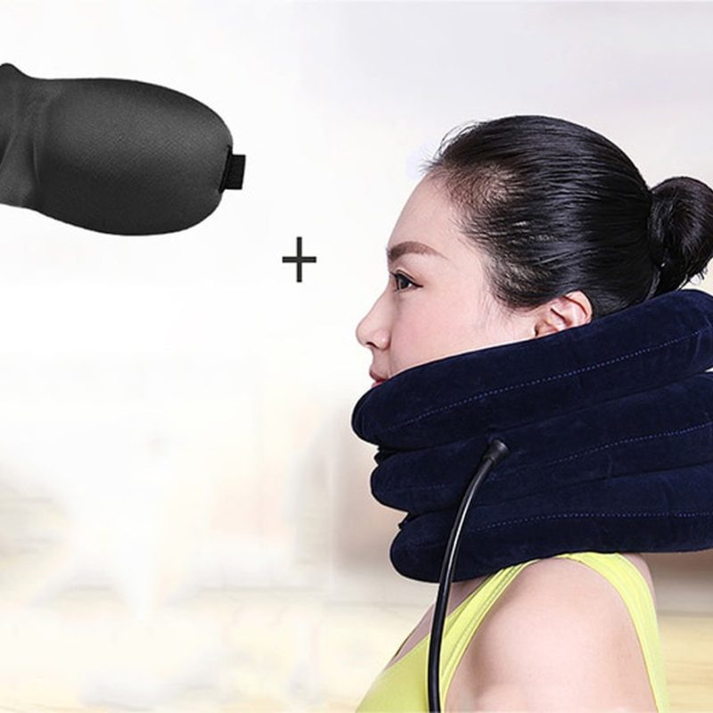 Hot!!! Cervical Traction Apparatus With Inflatable Neck Neck Stretcher Health Care toolsRelax Tensions Ease Fatigue Massage Neck