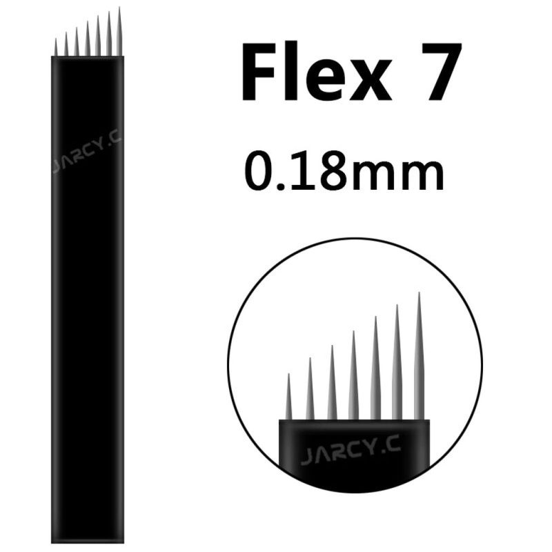 100pcs 0.18mm Lamina Tebori Flex Microblading 12 14 16 18 U Shape Tattoo Needles for Permanente Makeup Eyebrow Blades Manual Pen