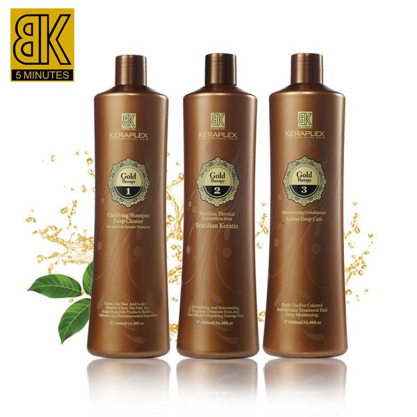 BKKERAPLEX – Brazilian Keratin Hair Treatment Set Straightener Straightening Smoothing For Curly Hair With Keratin Shampoos And Conditioners