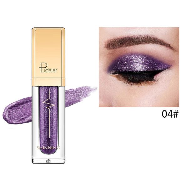 Pudaier Glitter & Glow Liquid Eyeshadow – Color # 04 Dark Purple