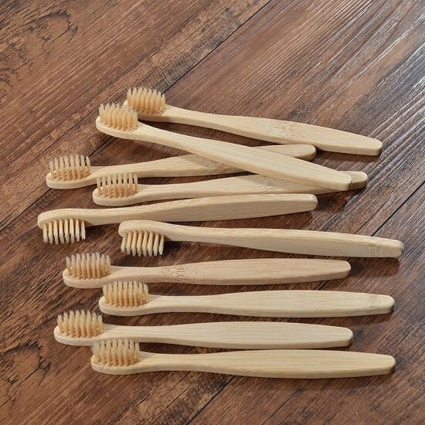10PCS Kids Soft Bristles Bamboo Toothbrush Eco Friendly Childrens Toothbrushes Biodegradable Plastic-Free Oral Care Tooth Brush